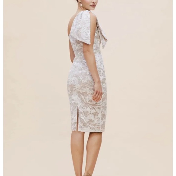 NWT Dress the Population Thalia Botanical Embroidered One-Shoulder Dress XL - Picture 3 of 3